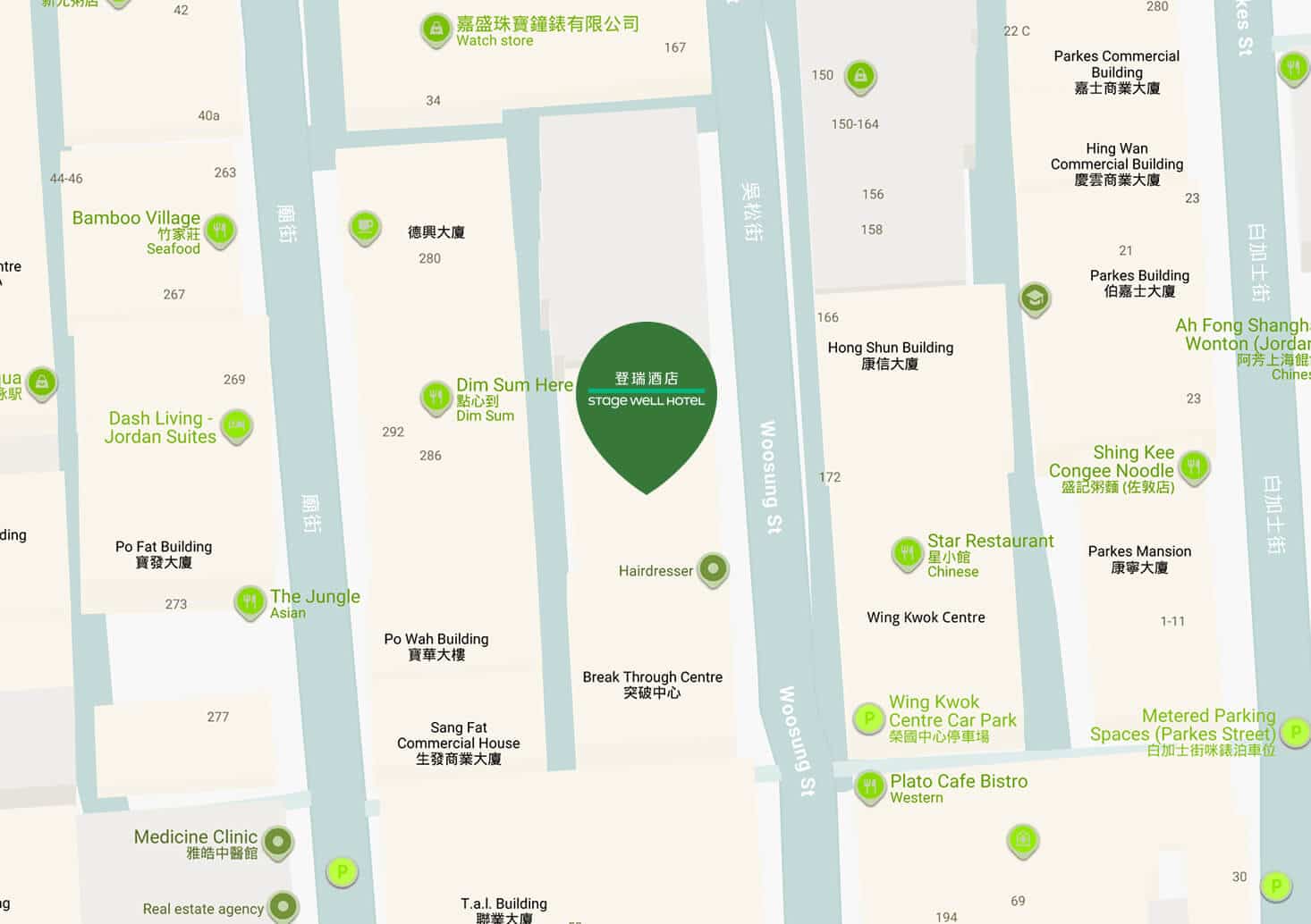 Stagewell Hotel Location Map
